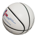 Custom Design White Basketball Blue Bladder Official Training Game custom Logo Pu Leather Basketball Ball