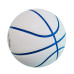 Custom Design White Basketball Blue Bladder Training Logo Pu Leather Basketball Ball