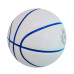 Custom Design White Basketball Blue Bladder Training Logo Pu Leather Basketball Ball